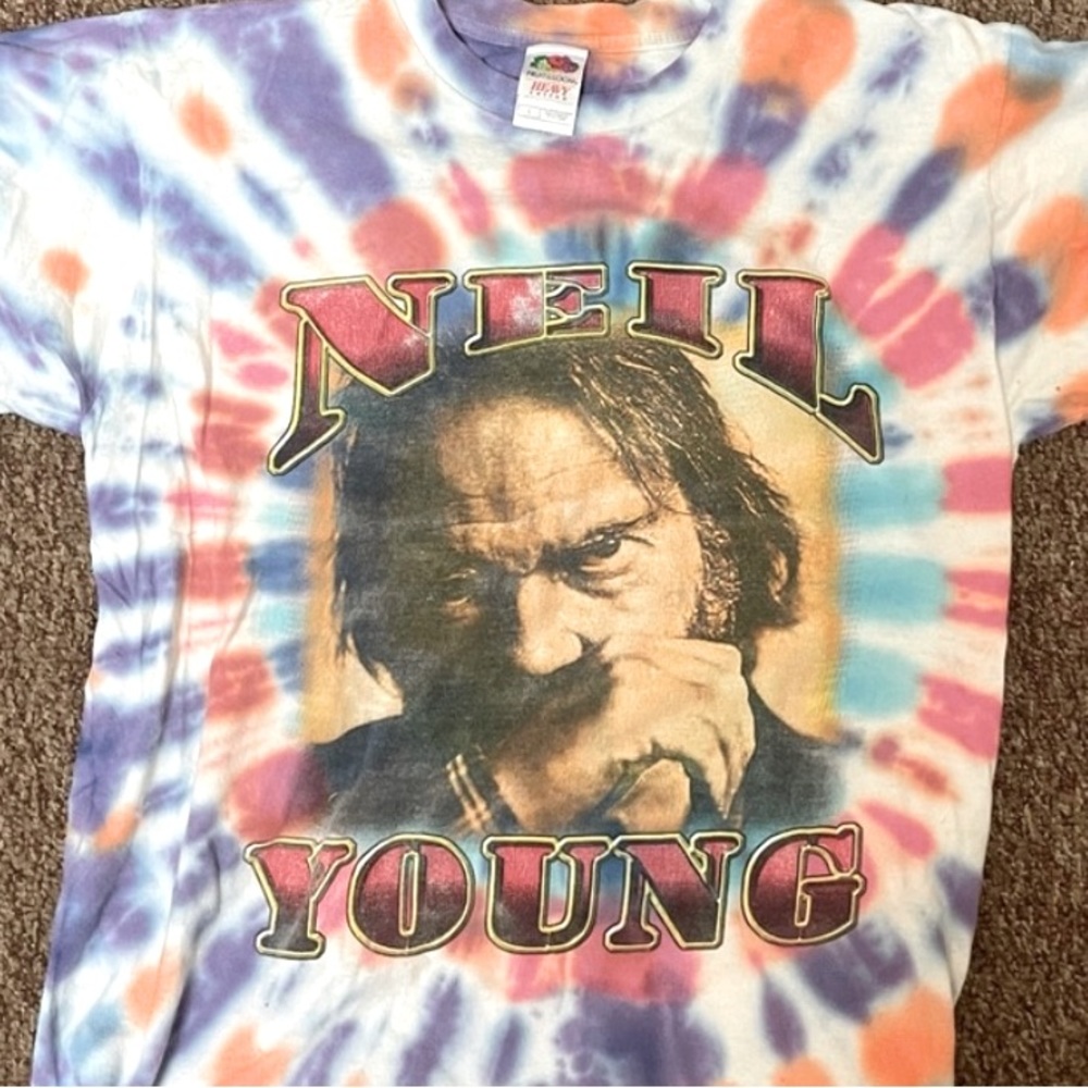 Vintage 2003 Neil Young tour tie dye t shirt